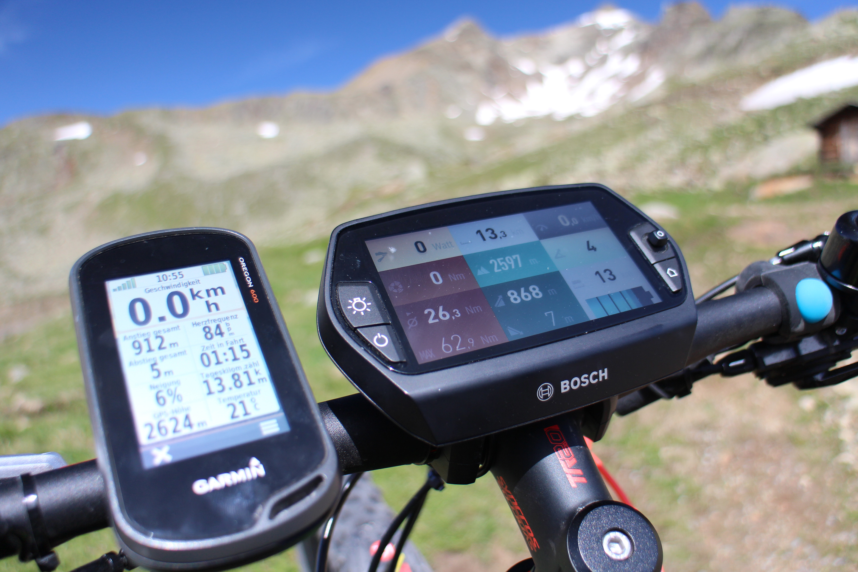 GPS-Gerät am E-Mountainbike
